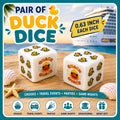 Pair of Duck Dice – Mini Duck-Themed Dice Set – Travel Games – Cruise Game Accessories – Novelty Collectible Dice – Party Favor Gift