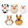 Set of 5, Puppy Dog Themed Mini Resin Ducks, Magnetic or Non-Magnetic, Optional Personalized Duck Hiding Tags