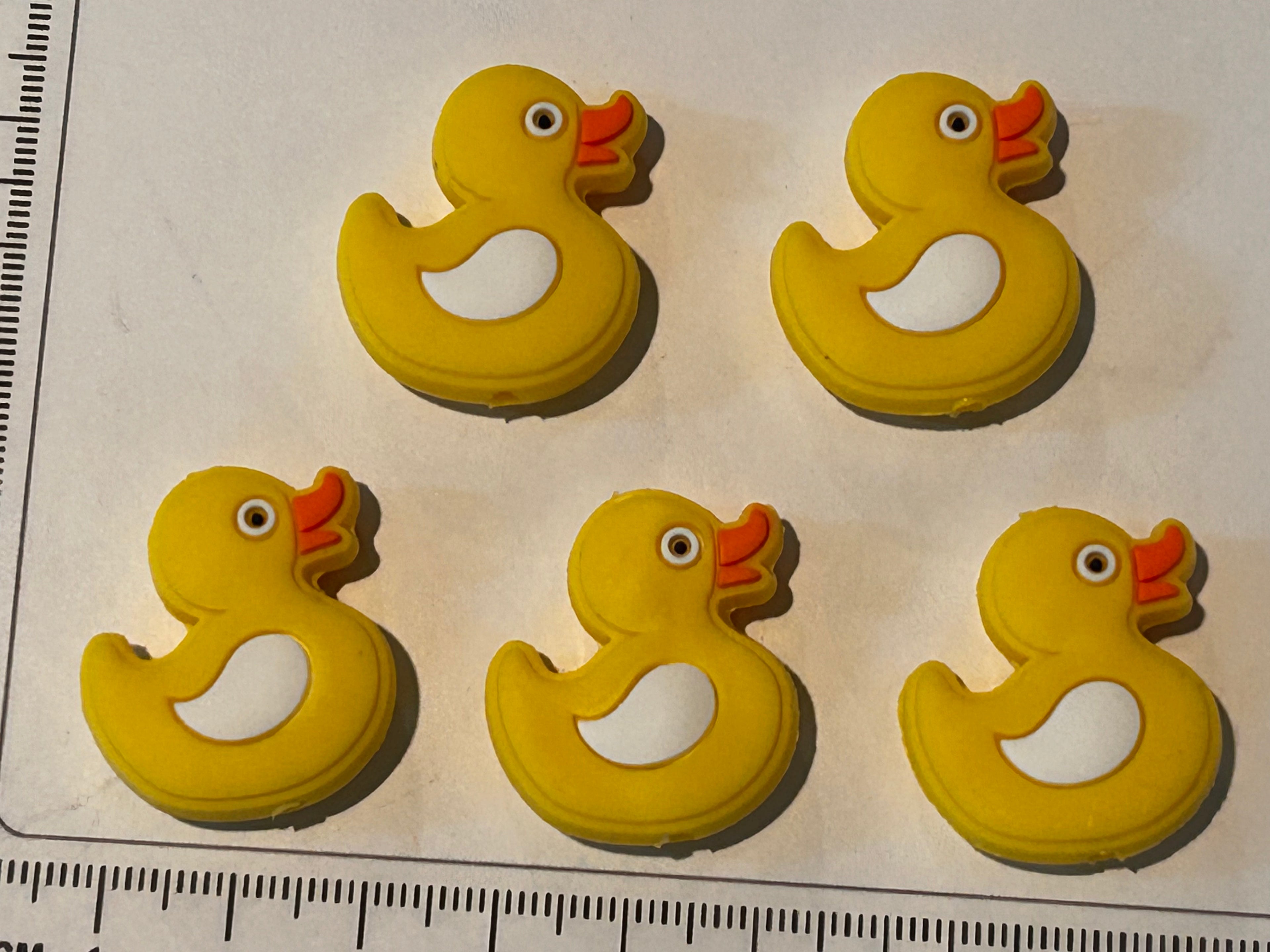 Set of 5 Duck Craft Beads – Yellow Duck Themed Beads – Large Hole Beads for Jewelry, Keychains, Bag Charms & DIY Crafts