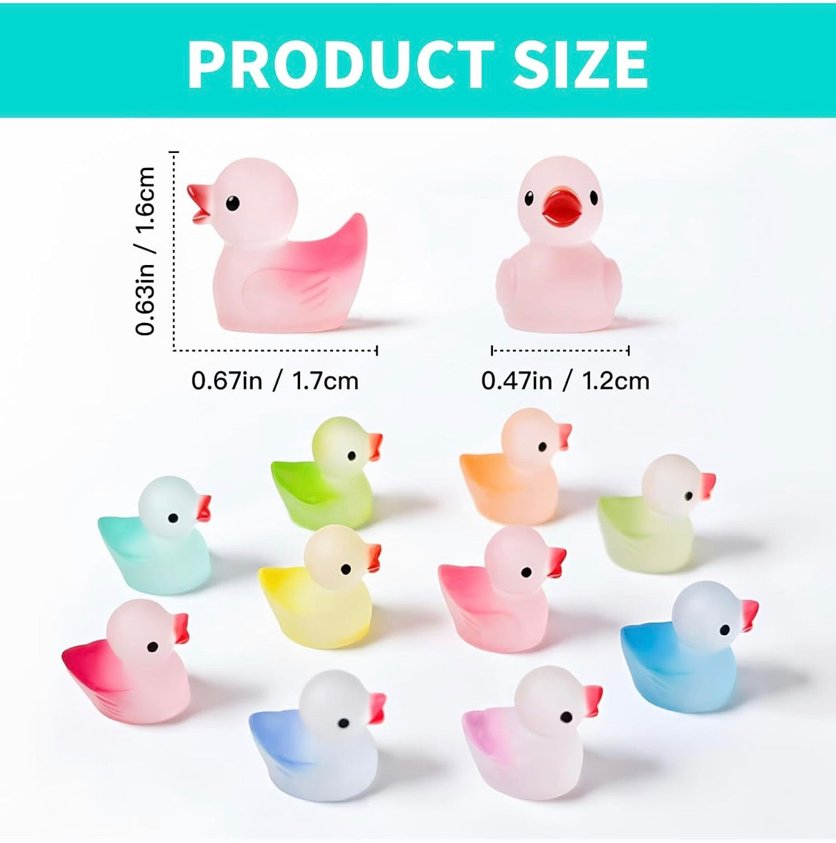 Mini Resin Ducks – Set of 10 Ombré Mini Resin Duck Figurines, Tiny Pastel Ducks for Cruise Ducking, Fairy Gardens, Party Favors, DIY Crafts, Dollhouses & Collecting