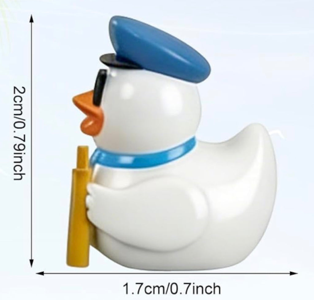 Set of 6, Blue Nautical Sailor Themed Mini Resin Ducks, Magnetic or Non-Magnetic, Optional Personalized Duck Hiding Tags