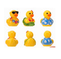 Set of 6, Hawaiian Shirt and Grass Skirt Themed Mini Resin Ducks, Magnetic or Non-Magnetic, Optional Personalized Duck Hiding Tags