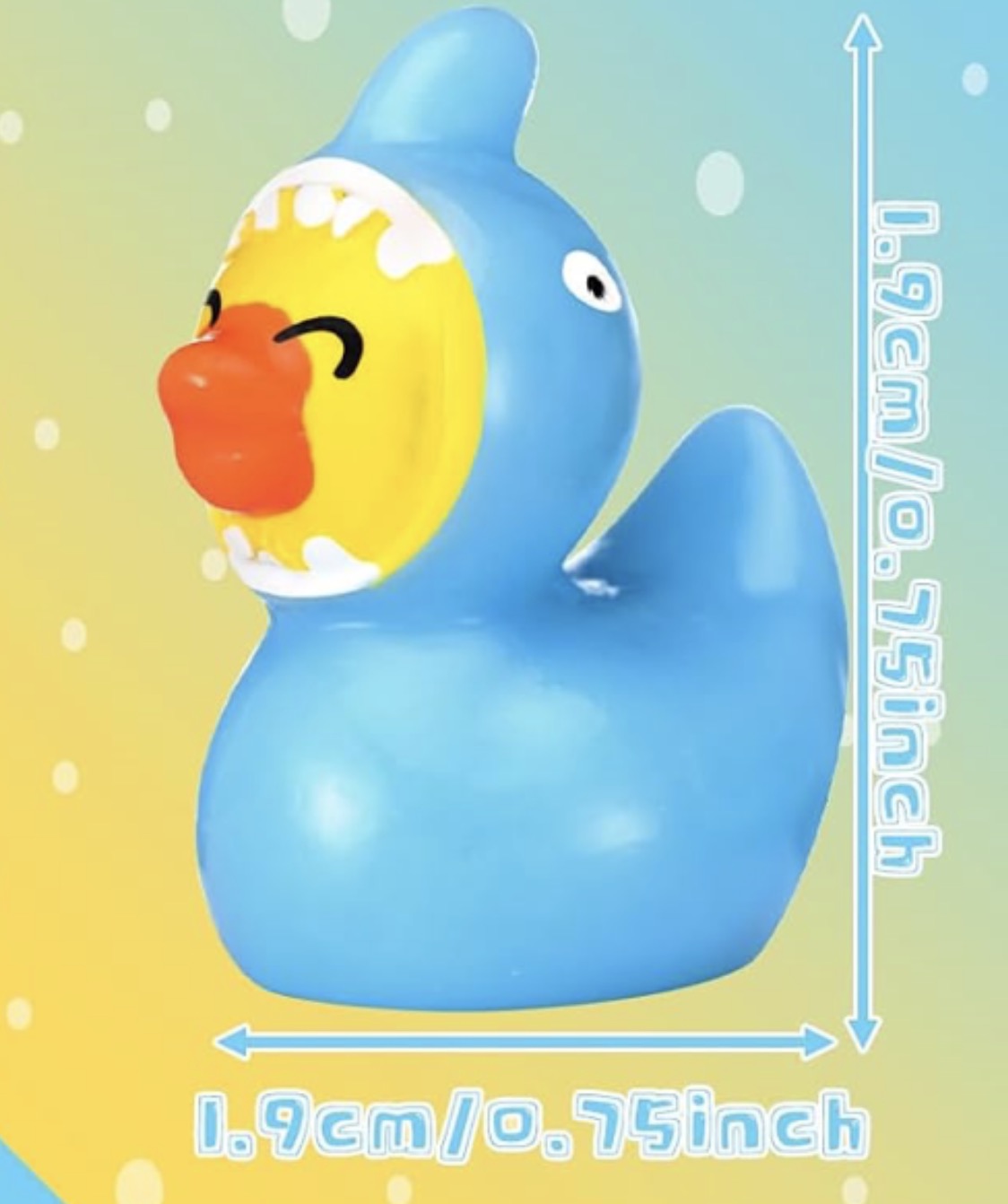 Set of 5, Light Blue Shark Costume Themed Mini Resin Ducks, Magnetic or Non-Magnetic, Optional Personalized Duck Hiding Tags