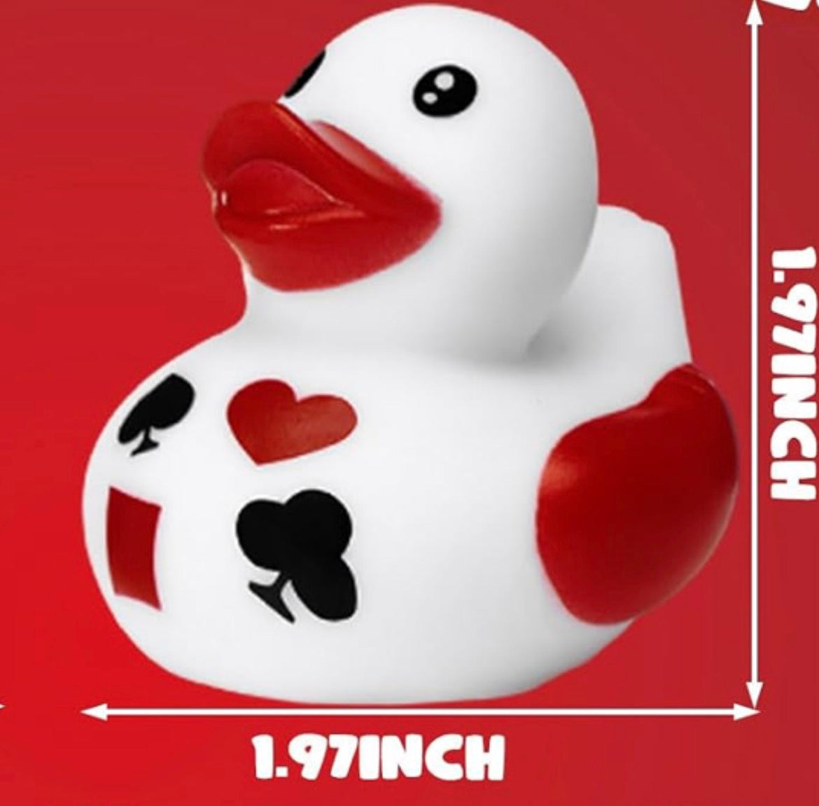 CASINO POKER Rubber Duck Gift Set of 5 | 2 Inch Ducks with Organza Bags & Ducked Cards | Ready to Gift & Hide | Duck Exchange Favors