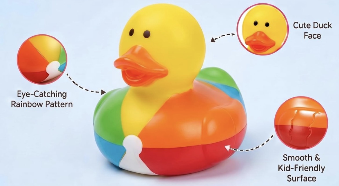 BEACH BALL Rubber Duck Gift Set of 5 | 2 Inch Ducks with Organza Bags & Ducked Cards | Ready to Gift & Hide | Duck Exchange Favors