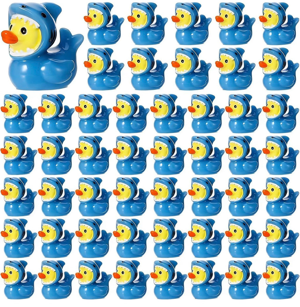 Customizable With or Without Magnets – Set of 5 Mini Resin Shark Ducks, Tiny Shark Costume Duck Figurines, Miniature Ocean Duckies, Beach Party Favors, Cruise Ducks, Jeep Ducks, Fairy Garden Decor