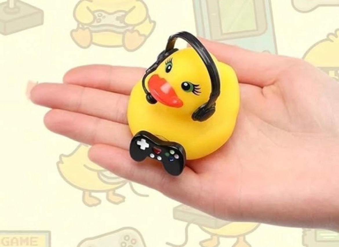 GAMER Rubber Duck Gift Set of 5 | 2 Inch Ducks with Organza Bags & Ducked Cards | Ready to Gift & Hide | Duck Exchange Favors