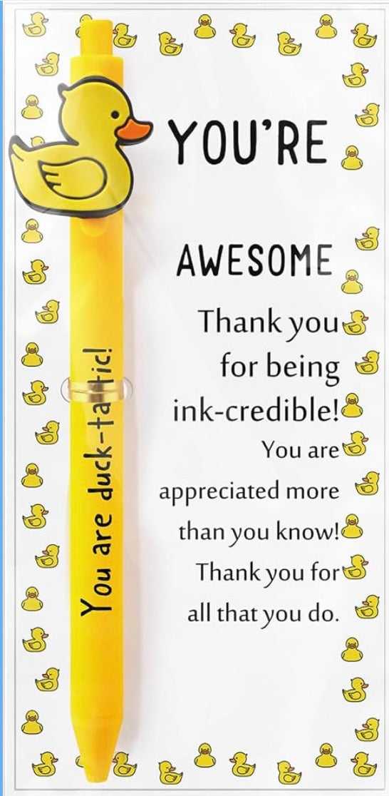 Limited Edition Ducking Awesome Duck Gift Kit, Yellow Rubber Duck Accessories & Jewelry Set