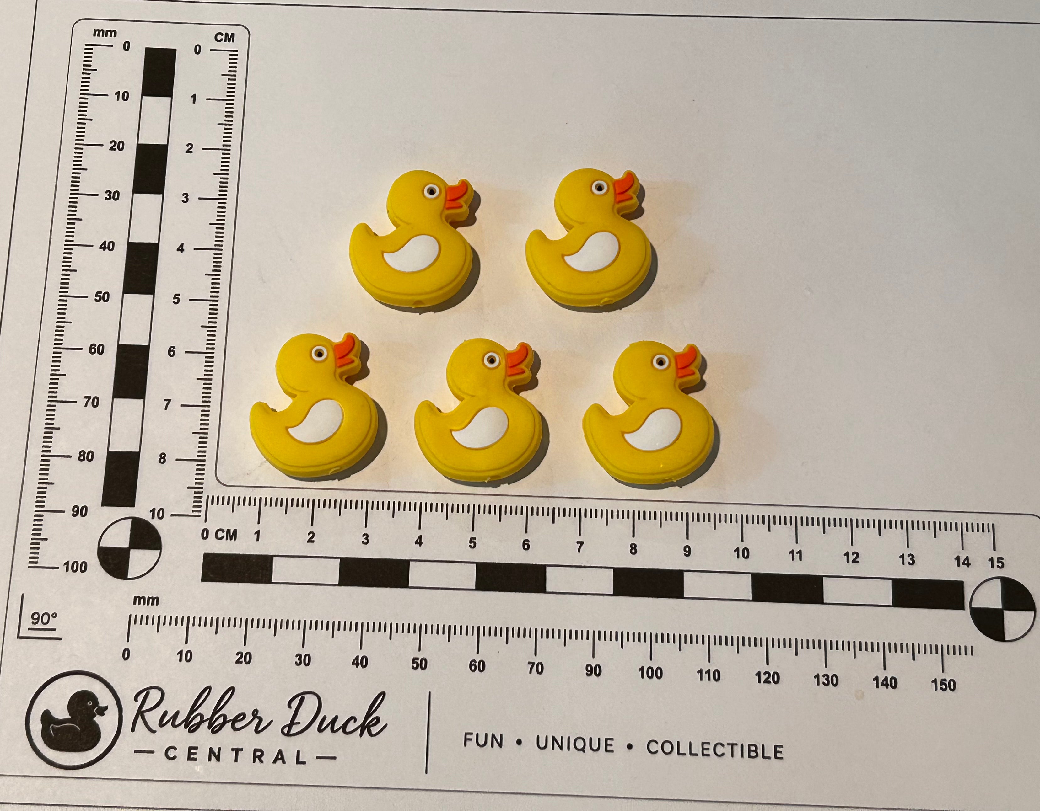 Set of 5 Duck Craft Beads – Yellow Duck Themed Beads – Large Hole Beads for Jewelry, Keychains, Bag Charms & DIY Crafts