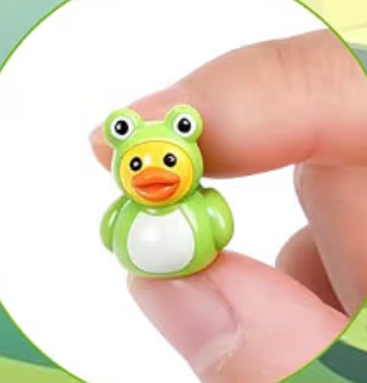 Set of 5, Frog Costume Themed Mini Resin Ducks, Magnetic or Non-Magnetic, Optional Personalized Duck Hiding Tags