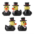 Set of 5, A Perfect Gentleman Themed Mini Resin Ducks, Magnetic or Non-Magnetic, Optional Personalized Duck Hiding Tags