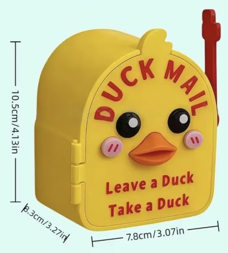 3D Printed Duck Face Magnetic Mini Duck Mailbox – Leave a Duck Take a Duck – Cruise Cabin Door & Vehicle Ducking – Duck Lover Gift