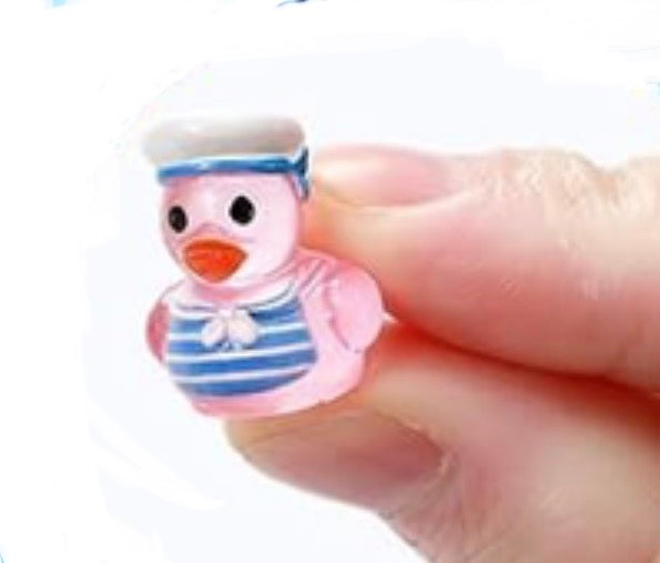 Set of 6, Glow-in-the-Dark Colorful Sailors Themed Mini Resin Ducks, Magnetic or Non-Magnetic, Optional Personalized Duck Hiding Tags