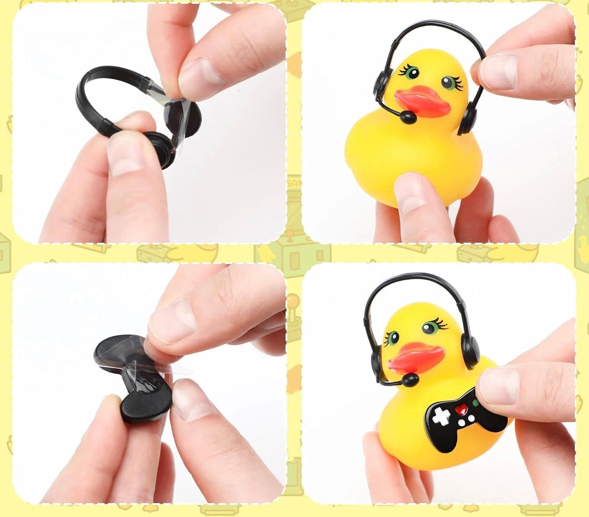 GAMER Rubber Duck Gift Set of 5 | 2 Inch Ducks with Organza Bags & Ducked Cards | Ready to Gift & Hide | Duck Exchange Favors