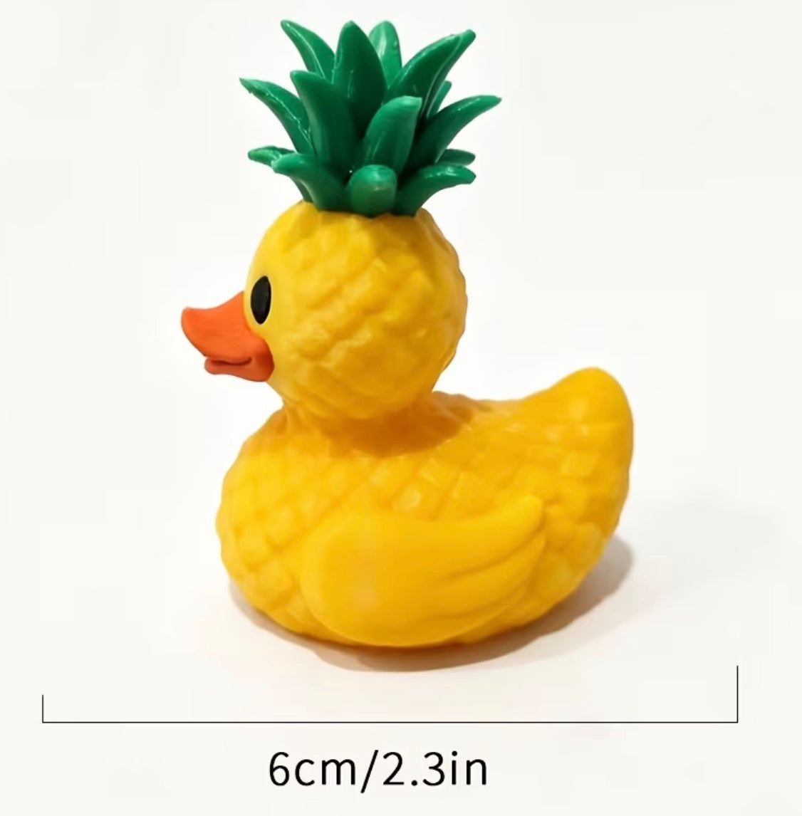 Pineapple 3D Printed Duck, Cute Duck Figurine, Unique Desk Decor, Duck Lover Gift, Collectible Display Decor