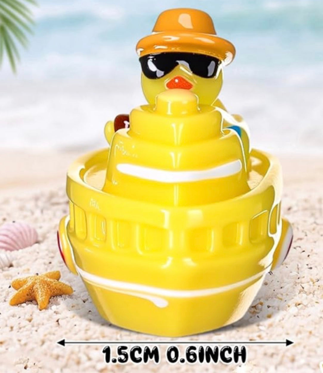 Set of 6, Colorful Fun Ship Themed Mini Resin Ducks, Magnetic or Non-Magnetic, Optional Personalized Duck Hiding Tags