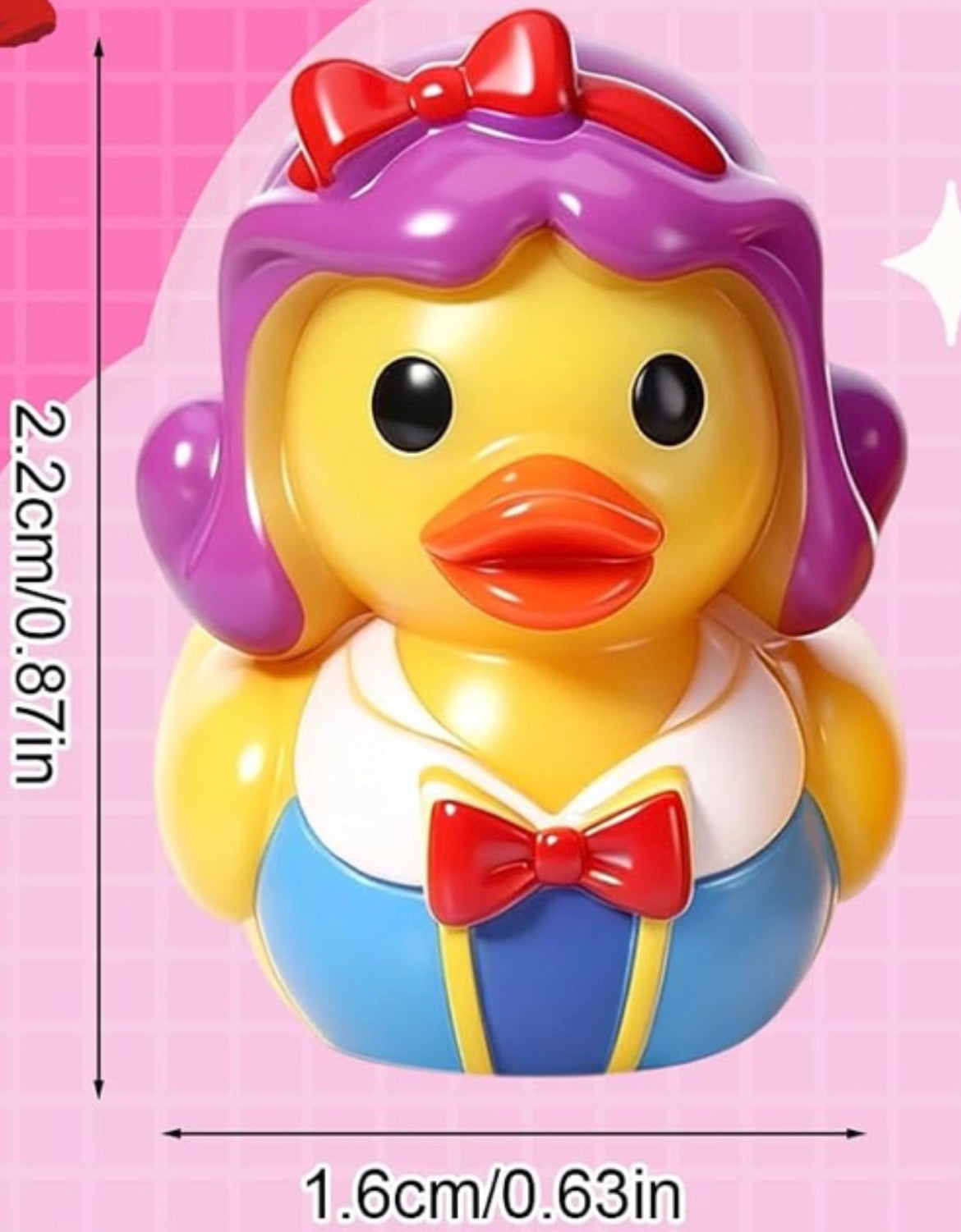 Set of 5, Fairytale Princess Themed Mini Resin Ducks, Magnetic or Non-Magnetic, Optional Personalized Duck Hiding Tags