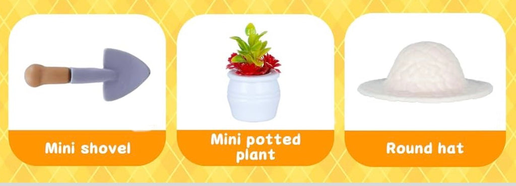 DIY Gardening 2” Rubber Duck Kit | 4 Piece Garden Duck Craft Set | Gardener Duck with Hat Flower Pot & Shovel | Duck Decorating Kit