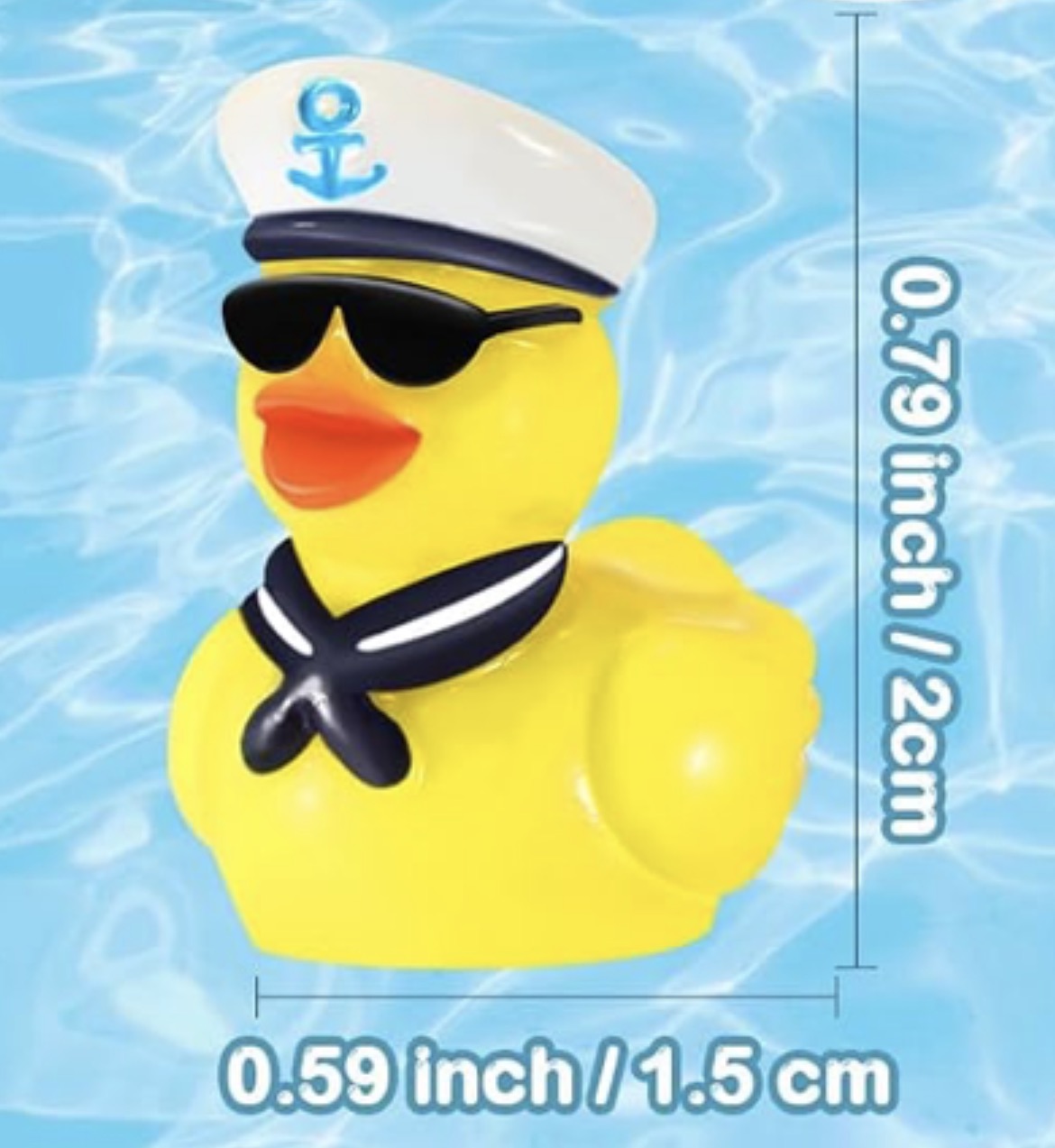 Set of 5, Yellow Sailor Themed Mini Resin Ducks, Magnetic or Non-Magnetic, Optional Personalized Duck Hiding Tags