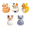 Set of 5, Cat Kitten Themed Mini Resin Ducks, Magnetic or Non-Magnetic, Optional Personalized Duck Hiding Tags