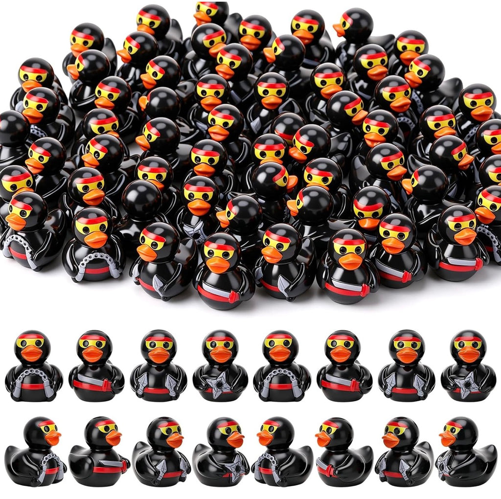 Customizable With or Without Magnets – Set of 8 Mini Resin Ninja Ducks, Tiny Ninja Duck Figurines, Martial Arts Duck Party Favors, Miniature Collectible Ducks, Cruise Ducks, Jeep Ducks, Desk Decor, Gift Set