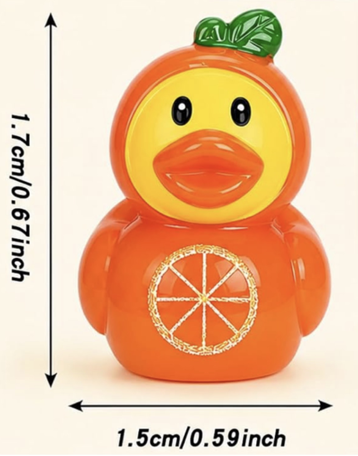 Set of 6, Bright Fruit Themed Mini Resin Ducks, Magnetic or Non-Magnetic, Optional Personalized Duck Hiding Tags