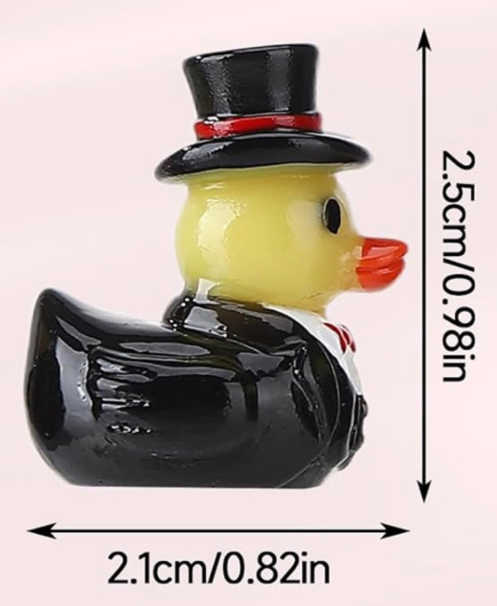 Set of 5, A Perfect Gentleman Themed Mini Resin Ducks, Magnetic or Non-Magnetic, Optional Personalized Duck Hiding Tags