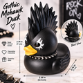 Large Resin -Gothic Punk Rock Resin Duck – Steampunk Mohawk Devil Collectible Ornament (2.76 Inch)