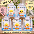 Set of 5 Faithful Mini Ducks with Bible Verses & Encouragement Cards – Magnetic Option Available – Christian Faith Gifts