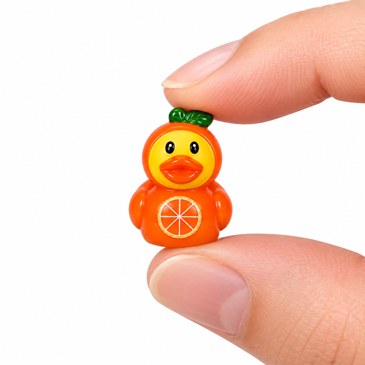 Set of 6, Bright Fruit Themed Mini Resin Ducks, Magnetic or Non-Magnetic, Optional Personalized Duck Hiding Tags