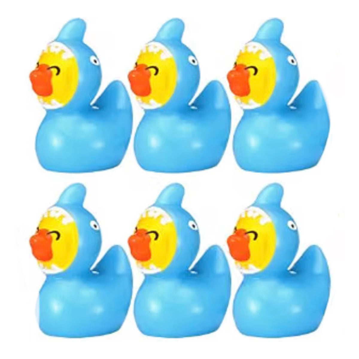 Set of 5, Light Blue Shark Costume Themed Mini Resin Ducks, Magnetic or Non-Magnetic, Optional Personalized Duck Hiding Tags