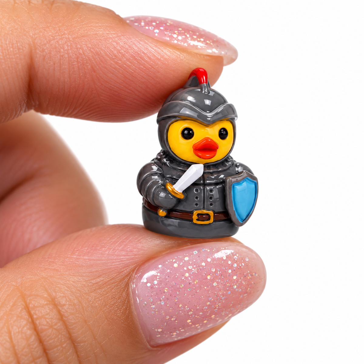 Set of 6, Medieval Knight Costume Themed Mini Resin Ducks, Magnetic or Non-Magnetic, Optional Personalized Duck Hiding Tags