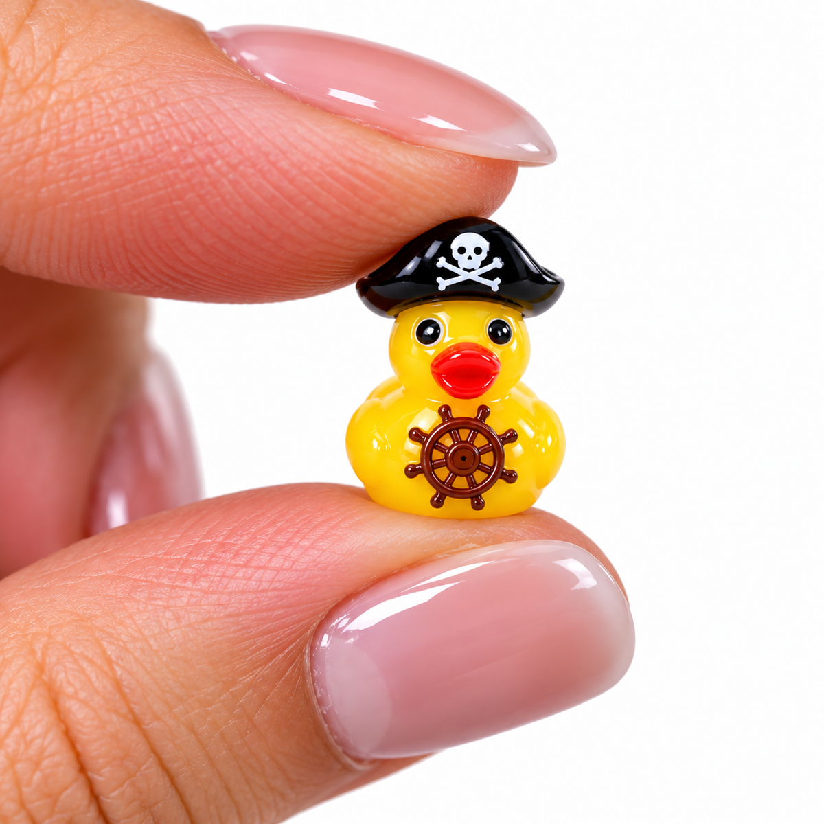 A0-Set of 5, Pirate Booty Themed Mini Resin Ducks, Magnetic or Non-Magnetic, Optional Personalized Duck Hiding Tags