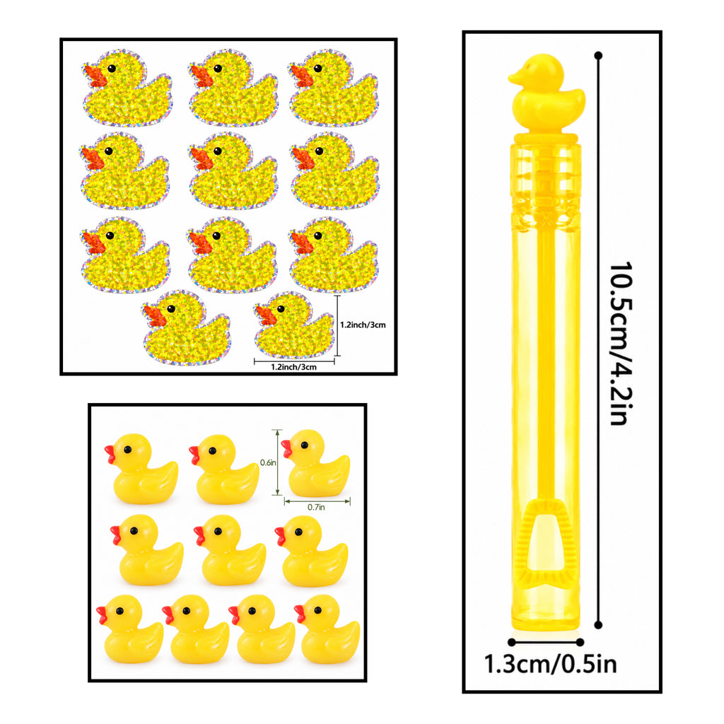 Limited Edition Ducking Awesome Duck Gift Kit, Yellow Rubber Duck Accessories & Jewelry Set