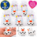 PAW PRINT Rubber Duck Gift Set of 5 | 2 Inch Ducks with Organza Bags & Ducked Cards | Ready to Gift & Hide | Duck Exchange Favors