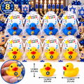 Hanukkah Themed Rubber Duck Gift Set of 8 | 1.4 Inch Ducks with Organza Bags & Ducked Cards | Ready to Gift & Hide | Duck Exchange Favors