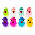 Set of 8, Glow-in-the-Dark Spring Hat Themed Mini Resin Ducks, Magnetic or Non-Magnetic, Optional Personalized Duck Hiding Tags