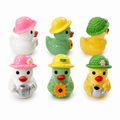 Set of 6, Flower Garden Themed Mini Resin Ducks, Magnetic or Non-Magnetic, Optional Personalized Duck Hiding Tags