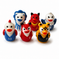 Set of 6, Animal Mascot Soccer Themed Mini Resin Ducks, Magnetic or Non-Magnetic, Optional Personalized Duck Hiding Tags