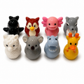 Set of 8, Mixed Animal (Set 2) Themed Mini Resin Ducks, Magnetic or Non-Magnetic, Optional Personalized Duck Hiding Tags