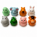 Set of 8, Mixed Animal (Set 3) Themed Mini Resin Ducks, Magnetic or Non-Magnetic, Optional Personalized Duck Hiding Tags