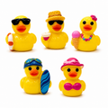 Set of 5, Summer Beach Themed Mini Resin Ducks, Magnetic or Non-Magnetic, Optional Personalized Duck Hiding Tags