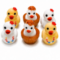 Set of 6, Hawaiian Leis and Coconuts Themed Mini Resin Ducks, Magnetic or Non-Magnetic, Optional Personalized Duck Hiding Tags
