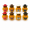 Set of 8, Cowboy Hat and Scarf Themed Mini Resin Ducks, Magnetic or Non-Magnetic, Optional Personalized Duck Hiding Tags