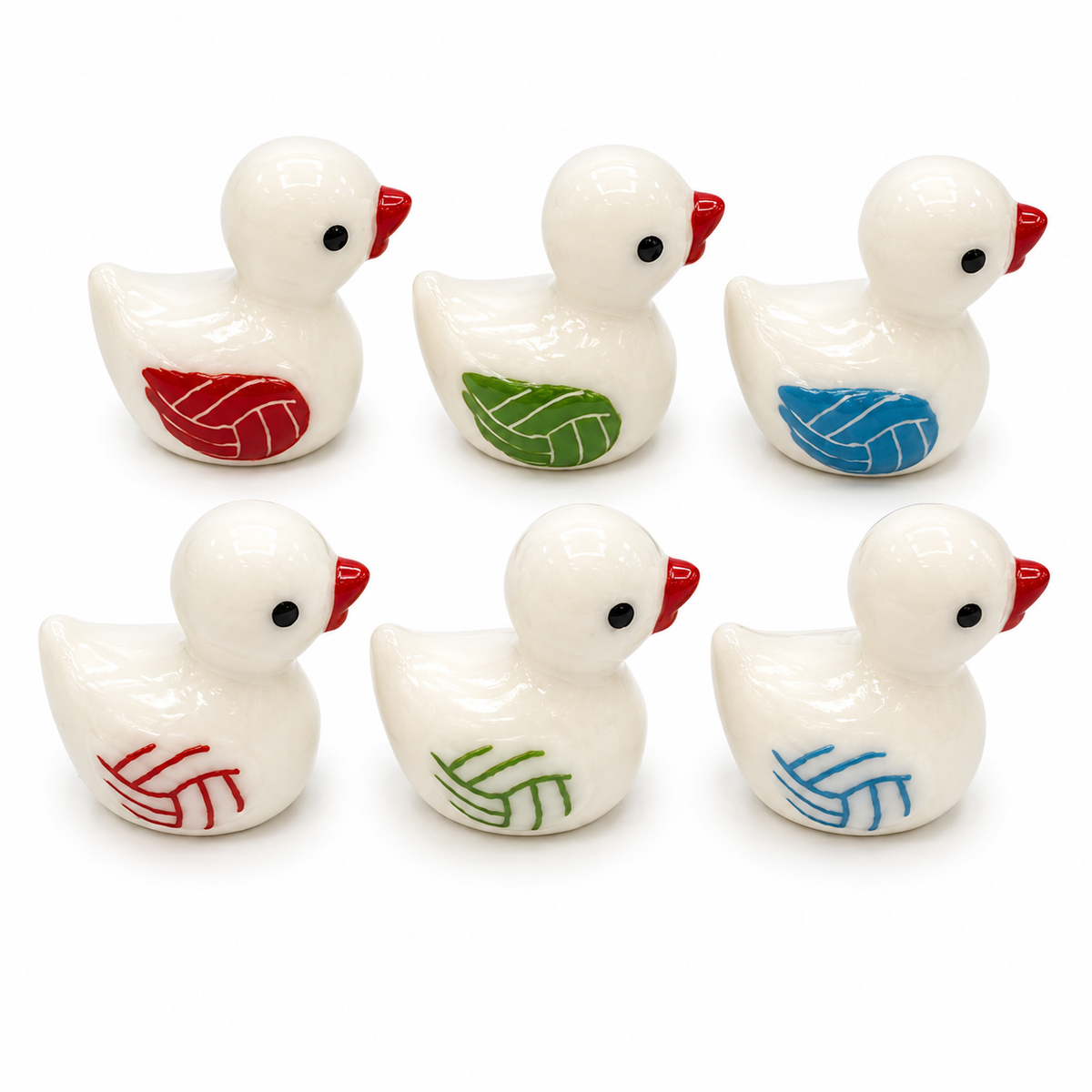 Set of 6, Volleyball Themed Mini Resin Ducks, Magnetic or Non-Magnetic, Optional Personalized Duck Hiding Tags