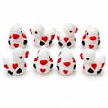 Set of 8, White Casino Poker Card Themed Mini Resin Ducks, Magnetic or Non-Magnetic, Optional Personalized Duck Hiding Tags