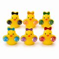 Set of 6, Cheerleader Themed Mini Resin Ducks, Magnetic or Non-Magnetic, Optional Personalized Duck Hiding Tags