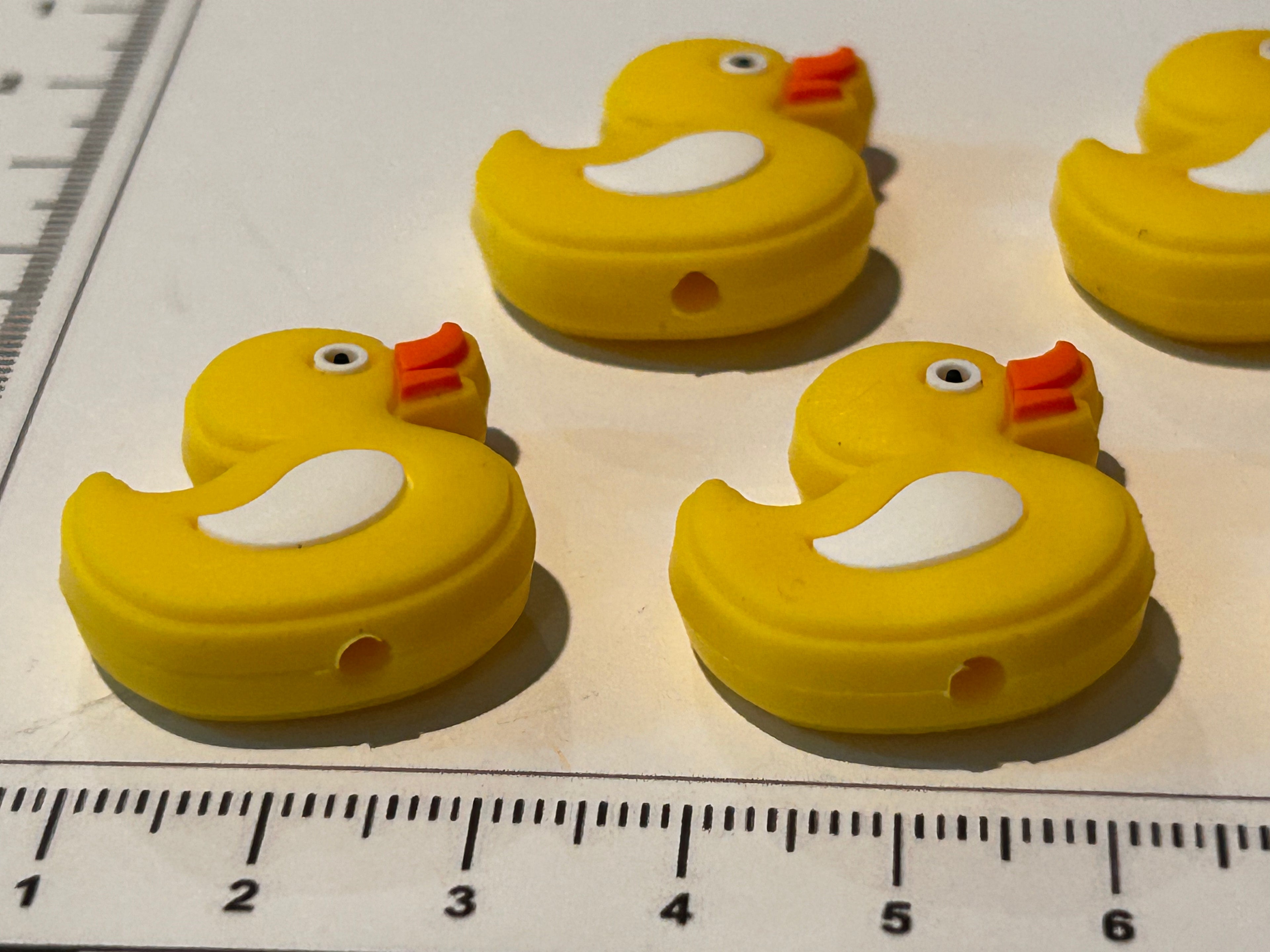 Set of 5 Duck Craft Beads – Yellow Duck Themed Beads – Large Hole Beads for Jewelry, Keychains, Bag Charms & DIY Crafts