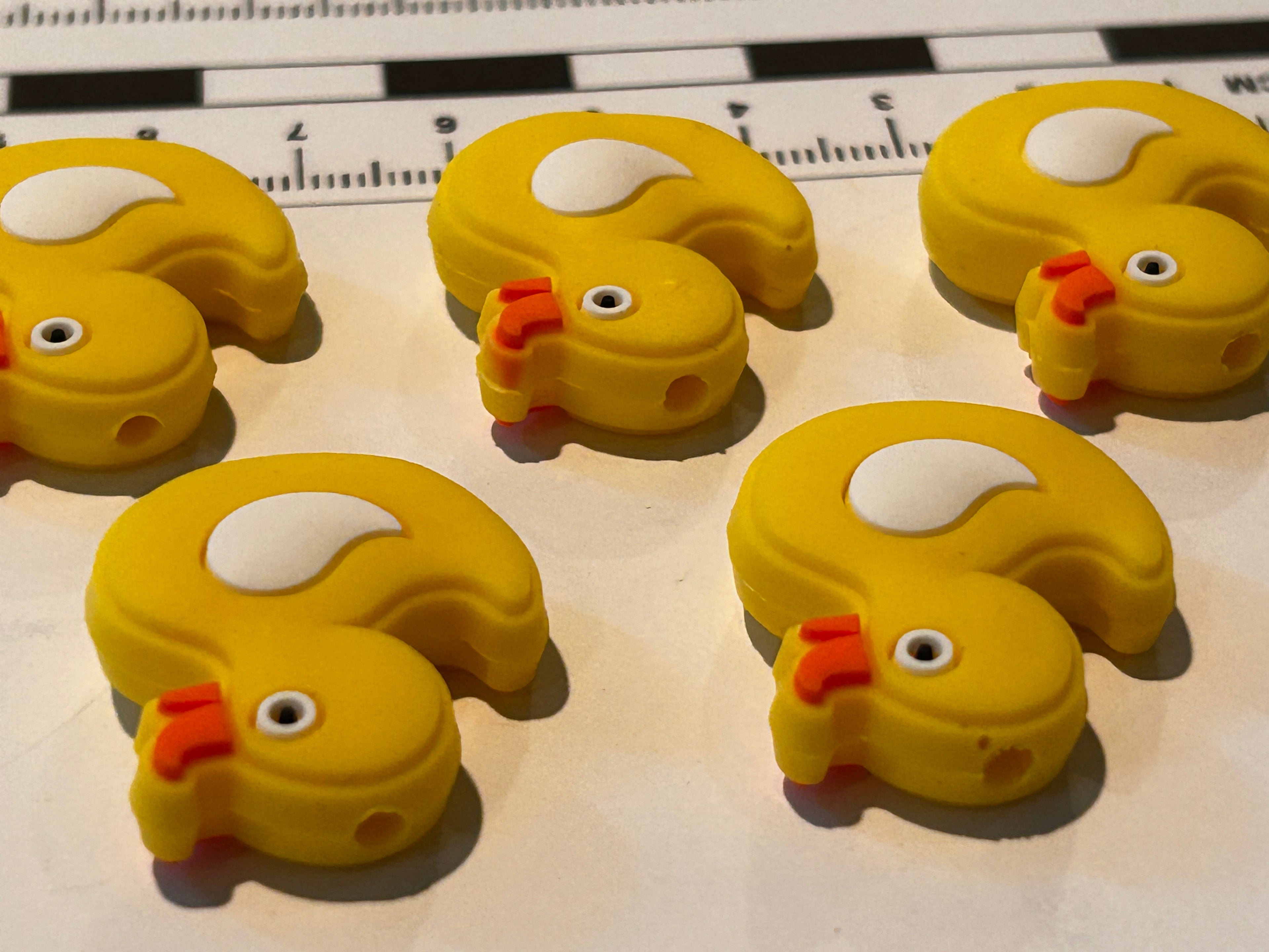Set of 5 Duck Craft Beads – Yellow Duck Themed Beads – Large Hole Beads for Jewelry, Keychains, Bag Charms & DIY Crafts