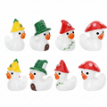 Set of 8, Forest Mushroom Themed Mini Resin Ducks, Magnetic or Non-Magnetic, Optional Personalized Duck Hiding Tags